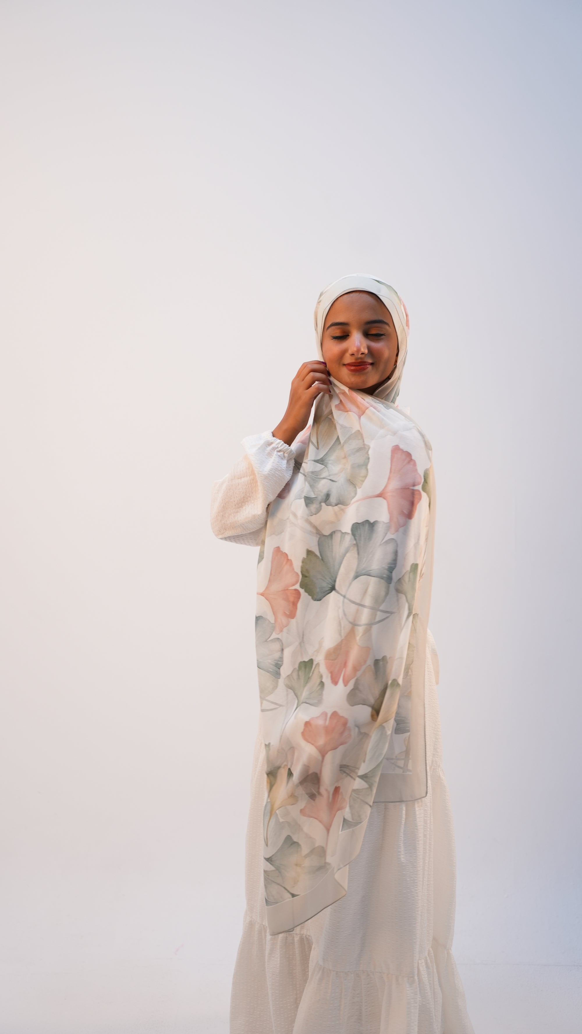 Dancing leaves chiffon