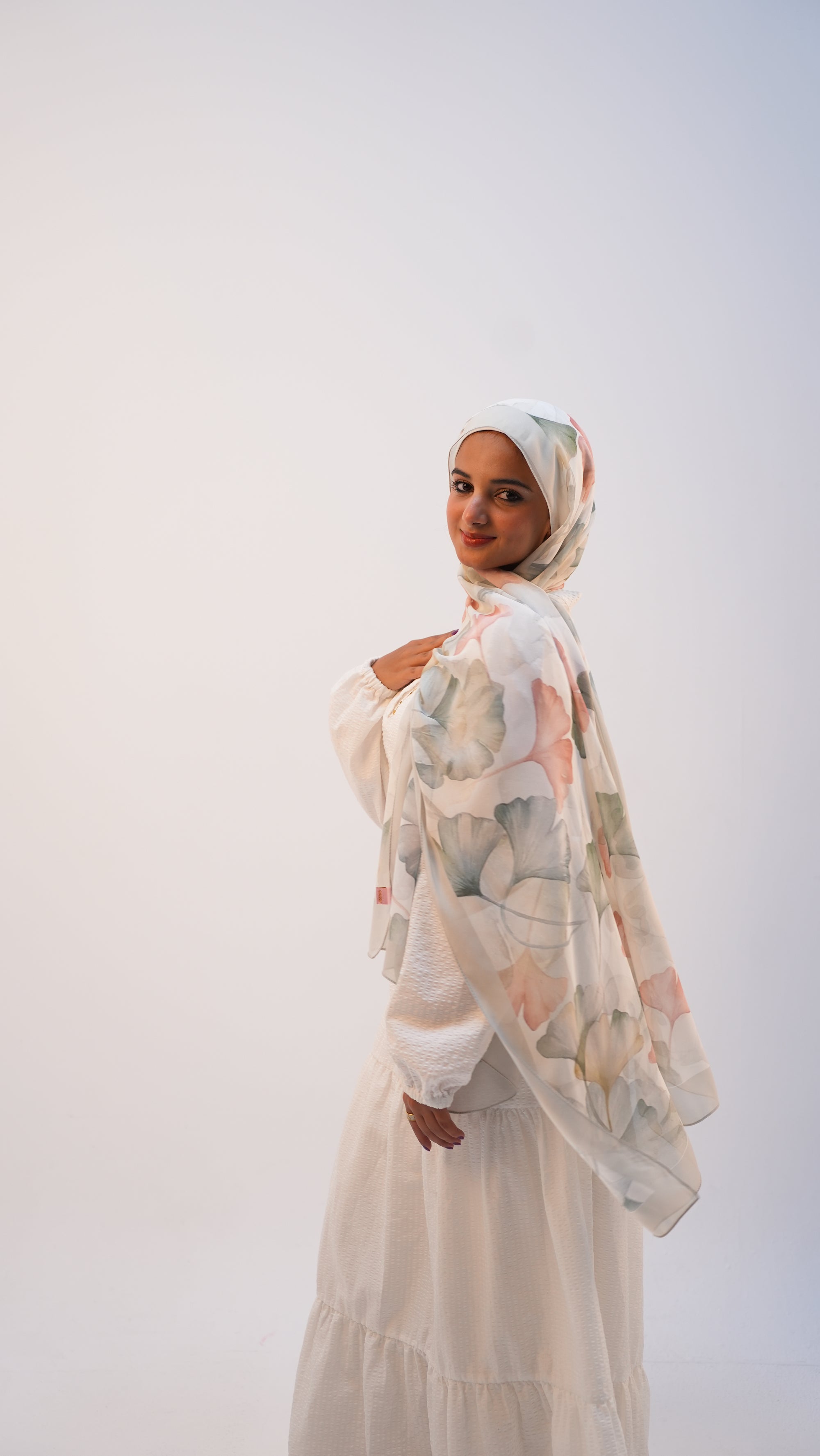 Dancing leaves chiffon